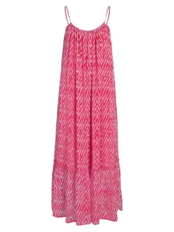 VIFALIA KIRA S/L ANCLE DRESS/SU pink yarrow