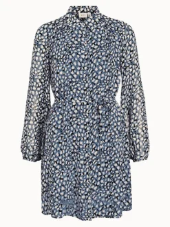 VIFALIA ROE L/S SHORT SHIRT DRESS/SU/PB true blue
