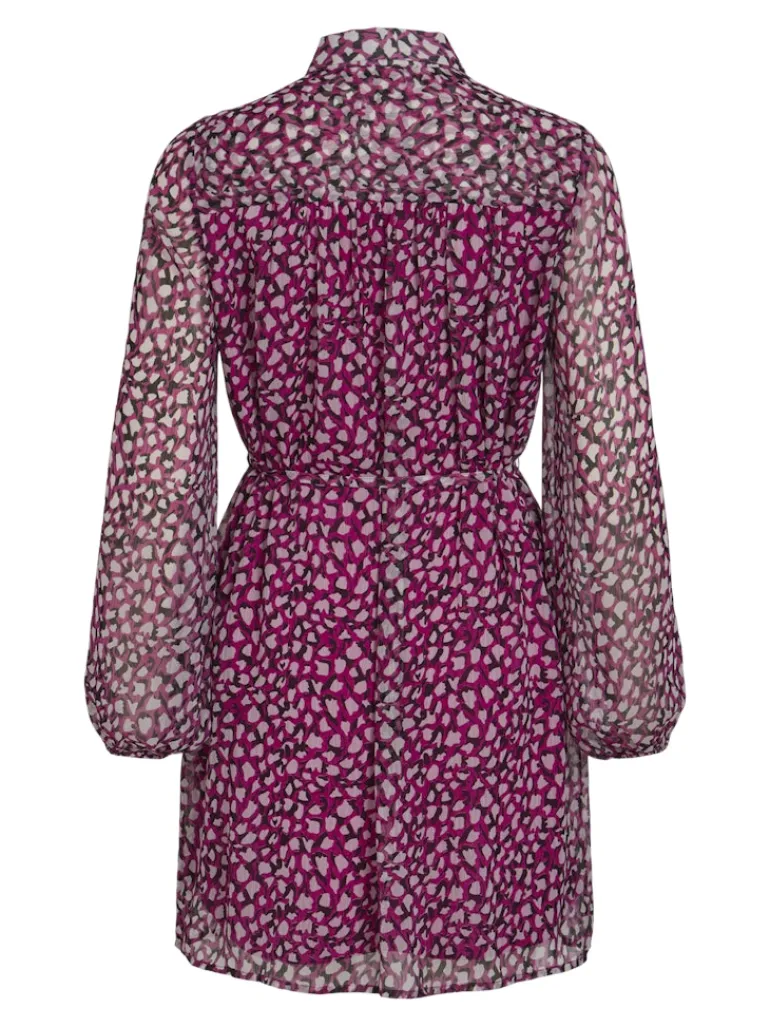 VIFALIA ROE L/S SHORT SHIRT DRESS/SU/PB cattleya orchid