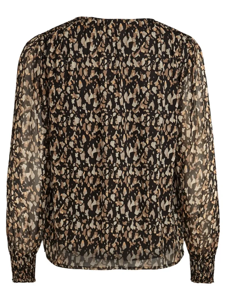 VIFALIA V-NECK L/S TOP black
