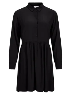 VIFINI L/S SHIRT DRESS/SU - NOOS black1