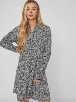 VIFINI L/S SHIRT DRESS/SU - NOOS black2