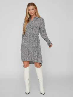 VIFINI L/S SHIRT DRESS/SU - NOOS black2