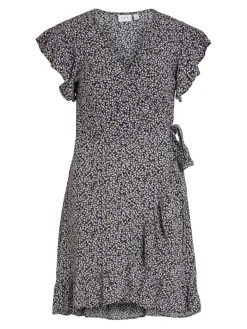VIFINI WRAP S/S SHORT DRESS - NOOS sweet lavender