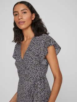 VIFINI WRAP S/S SHORT DRESS - NOOS sweet lavender