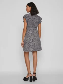 VIFINI WRAP S/S SHORT DRESS - NOOS sweet lavender