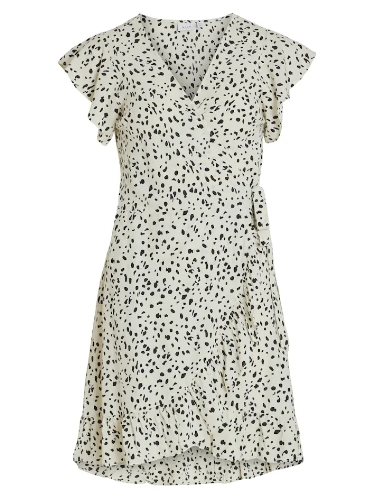 VIFINI WRAP S/S SHORT DRESS - NOOS birch
