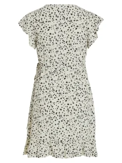 VIFINI WRAP S/S SHORT DRESS - NOOS birch