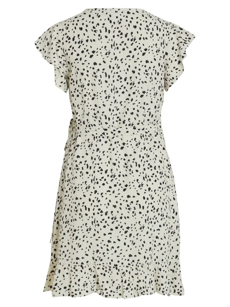 VIFINI WRAP S/S SHORT DRESS - NOOS birch