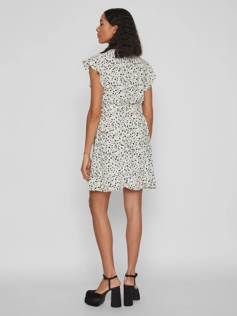 VIFINI WRAP S/S SHORT DRESS - NOOS birch