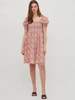 VIFLOWS SQUARENECK 2/4 DRESS cloud dancer