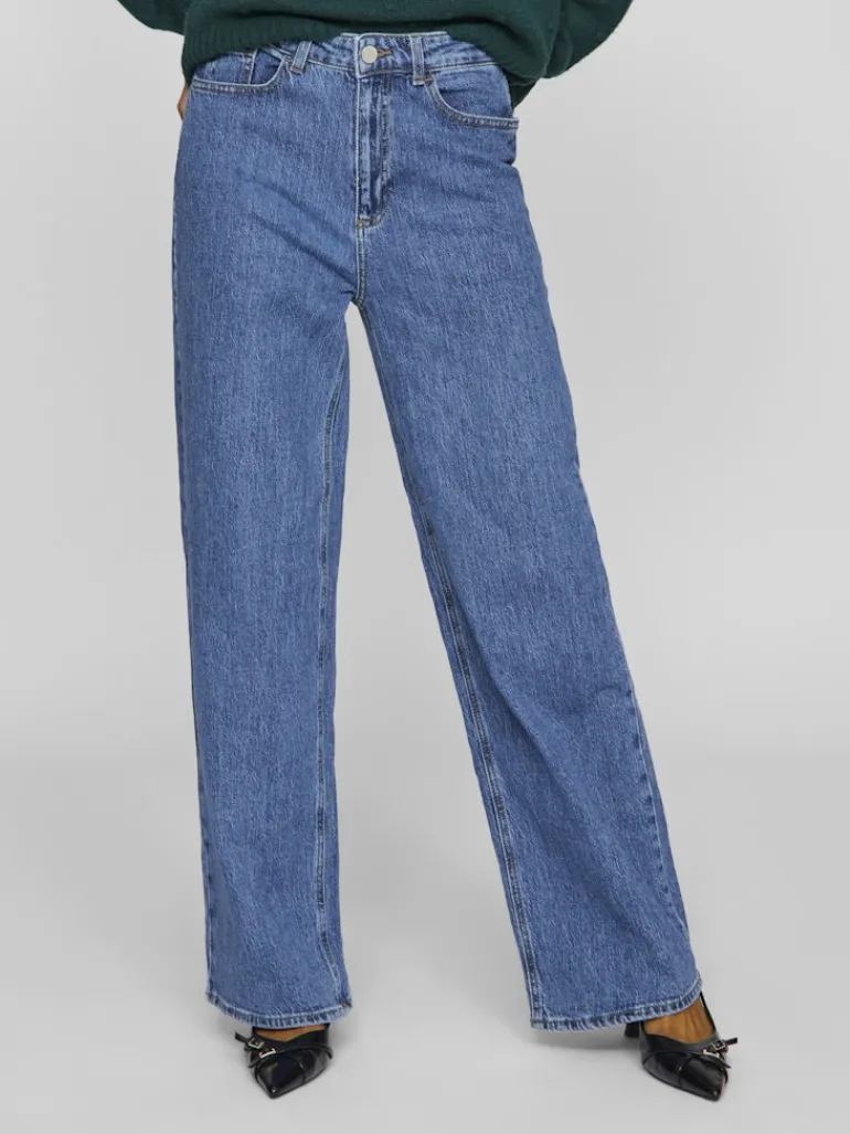 VIFREYA JAF HW JEANS - NOOS medium blue denim