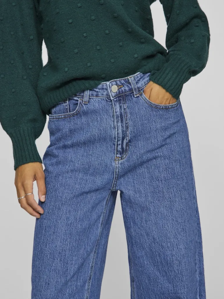 VIFREYA JAF HW JEANS - NOOS medium blue denim