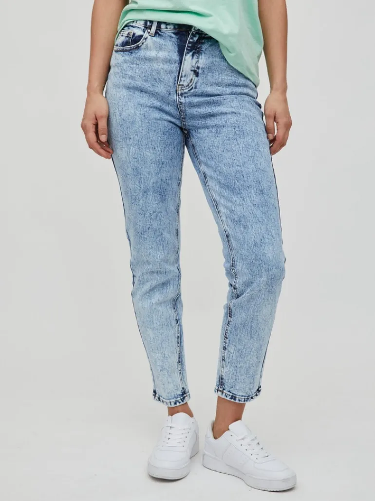 VIGILLIANA HW MOM JEANS medium blue denim