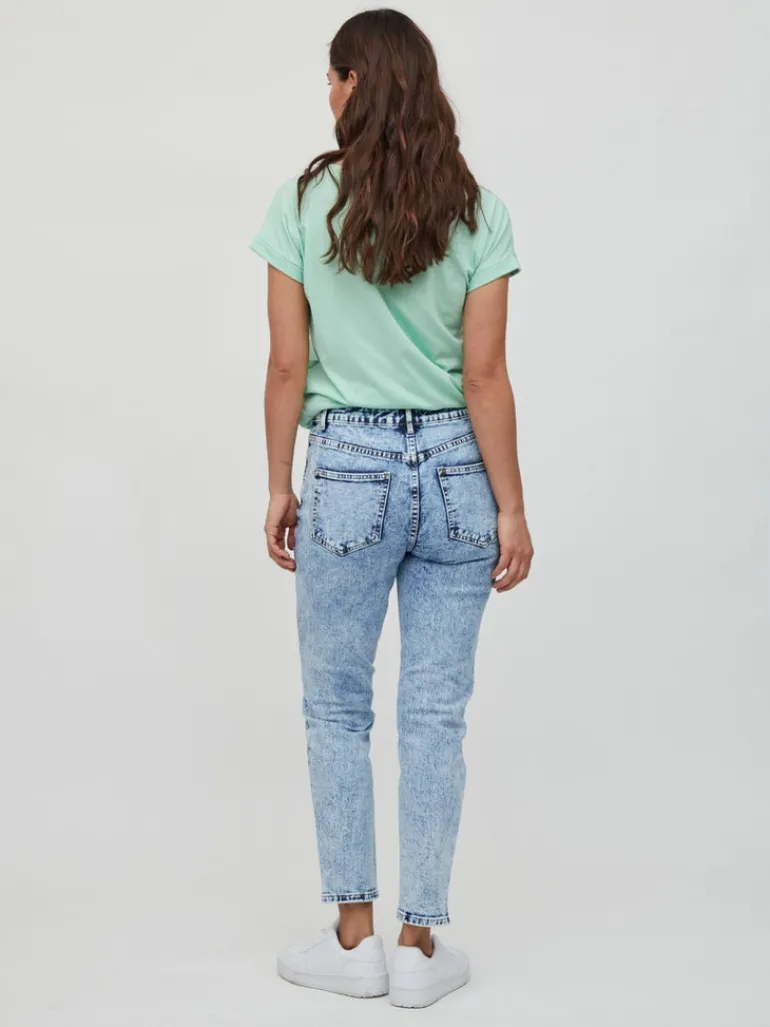 VIGILLIANA HW MOM JEANS medium blue denim