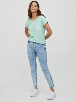 VIGILLIANA HW MOM JEANS medium blue denim