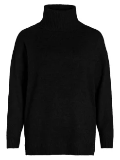 VIHINNA L/S ROLLNECK KNIT TOP/SU black