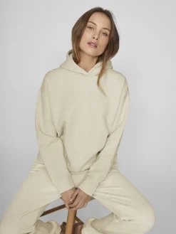 VIHURIS L/S LOOSE SWEAT HOODIE/PB birch