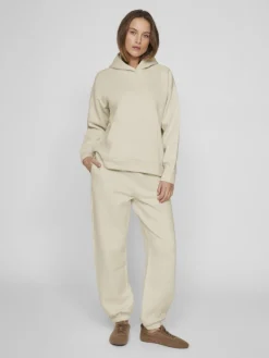 VIHURIS L/S LOOSE SWEAT HOODIE/PB birch