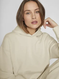 VIHURIS L/S LOOSE SWEAT HOODIE/PB birch