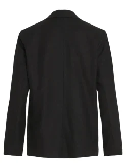 VIJOLANDA L/S LINEN BLEND BLAZER - NOOS black beauty