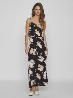 VIKAMI STRAP LONG DRESS/KA black