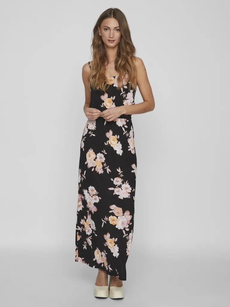 VIKAMI STRAP LONG DRESS/KA black