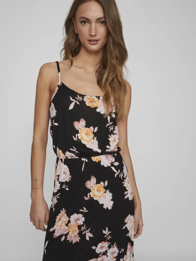 VIKAMI STRAP LONG DRESS/KA black