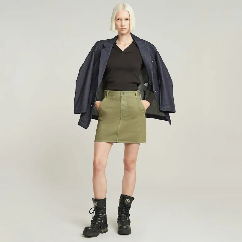 Viktoria Short Chino Skirt wmn ensis green gd