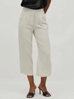 VIKULIA HW CROPPED PANTS natural melange