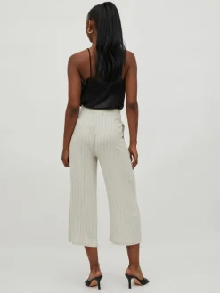 VIKULIA HW CROPPED PANTS natural melange