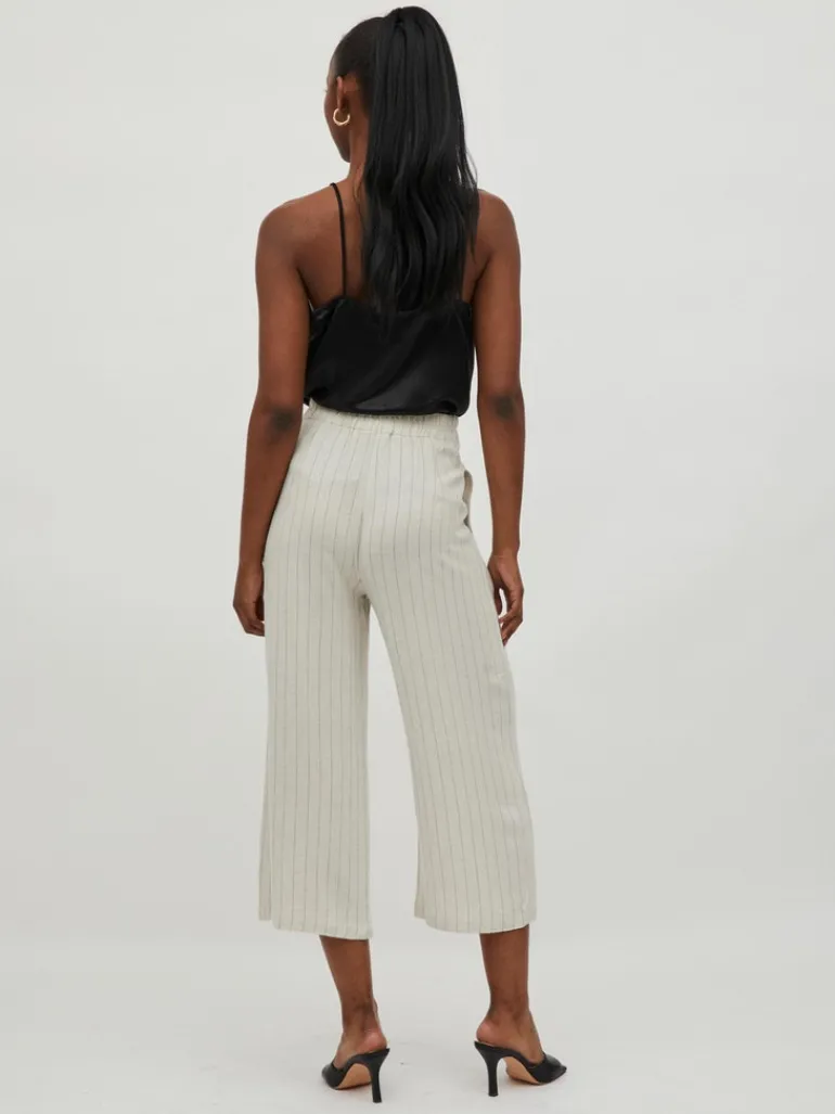 VIKULIA HW CROPPED PANTS natural melange