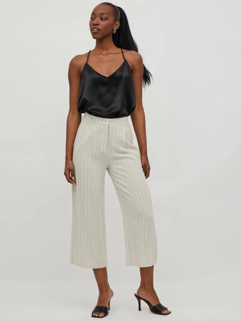 VIKULIA HW CROPPED PANTS natural melange