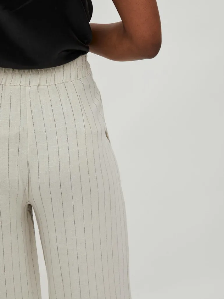 VIKULIA HW CROPPED PANTS natural melange