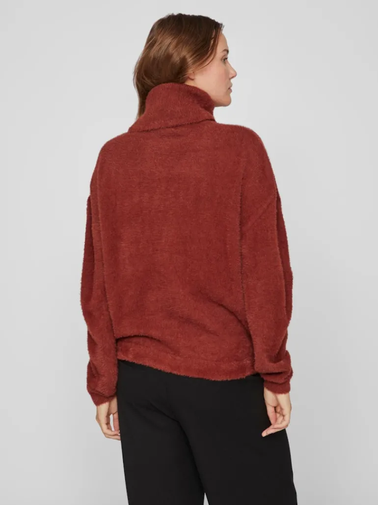 VILAJULI ROLLNECK L/S KNIT - NOOS fired brick
