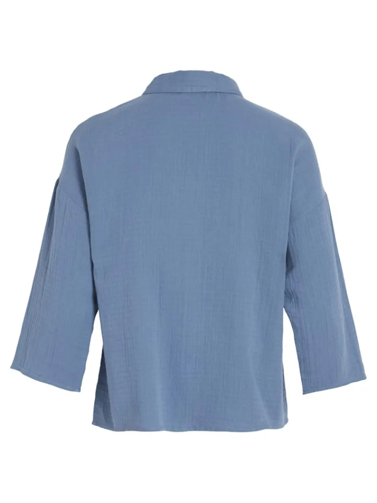 VILANIA BUTTON 3/4 SHIRT - NOOS coronet blue