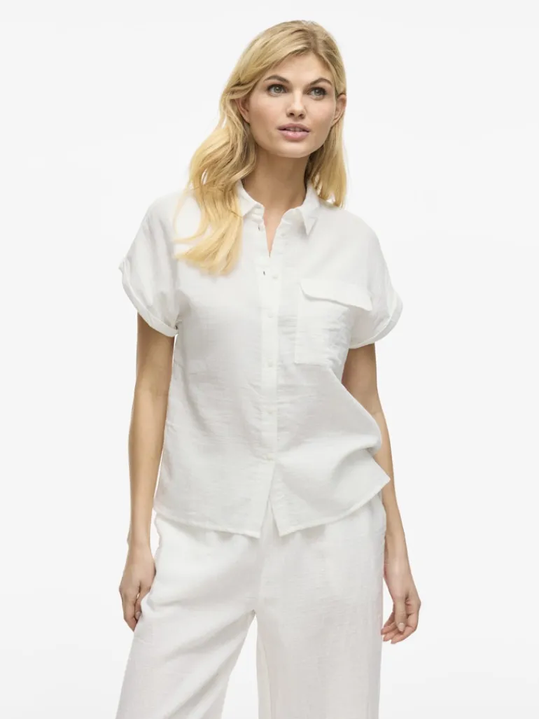 VILANIA S/S SHIRT snow white