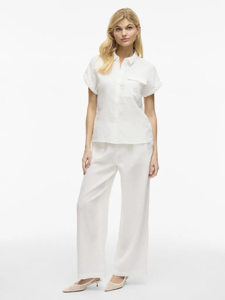 VILANIA S/S SHIRT snow white