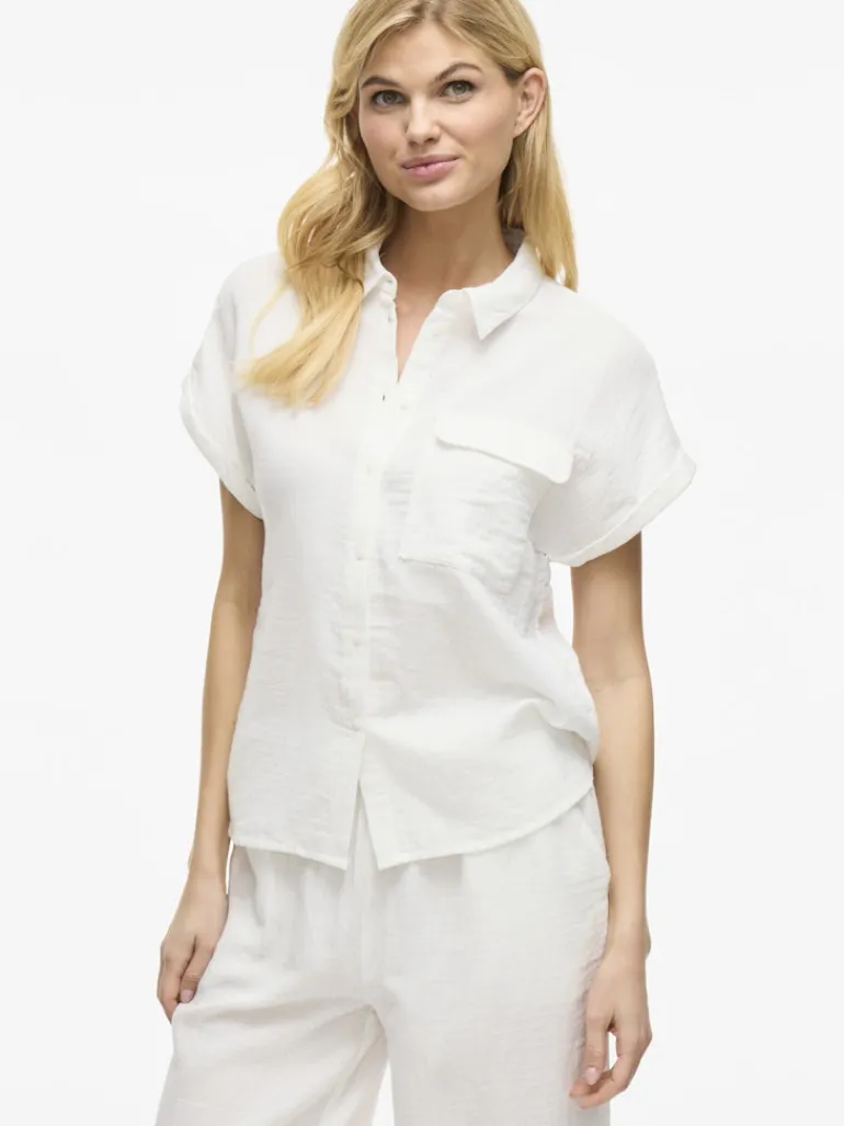 VILANIA S/S SHIRT snow white