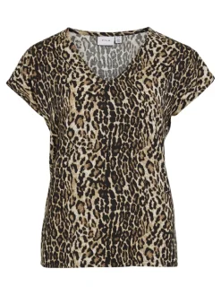 VILAYA S/S V-NECK TOP black
