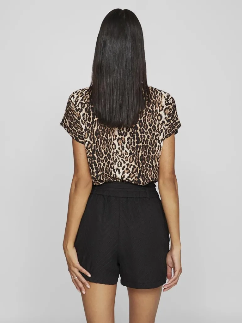 VILAYA S/S V-NECK TOP black