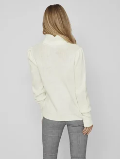 VILOU NEW ROLLNECK L/S KNIT TOP - NOOS white alyssum