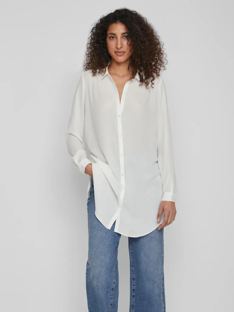 VILUCY BUTTON L/S TUNIC - NOOS snow white