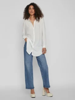 VILUCY BUTTON L/S TUNIC - NOOS snow white