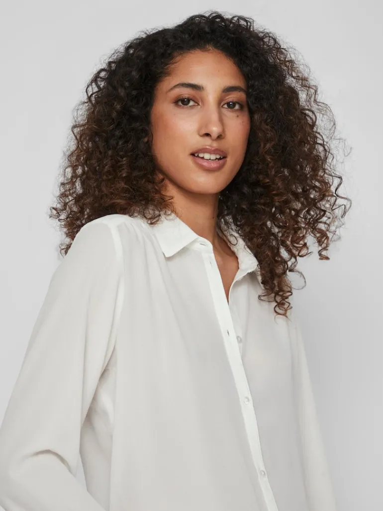 VILUCY BUTTON L/S TUNIC - NOOS snow white