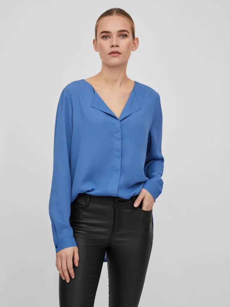 VILUCY L/S SHIRT - NOOS blau2