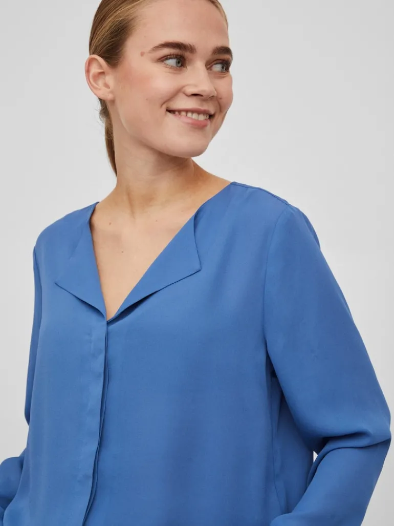 VILUCY L/S SHIRT - NOOS blau2