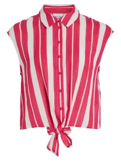 VILULLY S/L TIE TOP pink yarrow