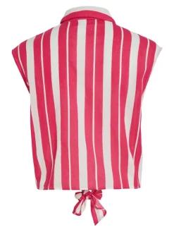VILULLY S/L TIE TOP pink yarrow