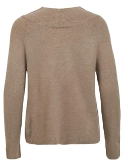 VIMADELIA V-NECK L/S KNIT TOP - NOOS fungi